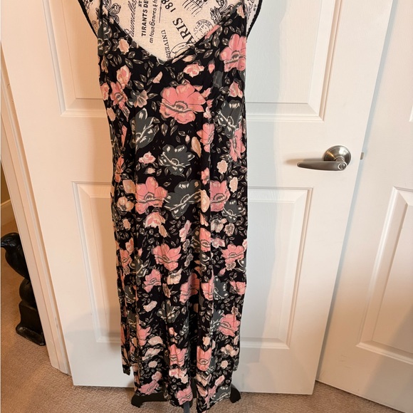 Spell Dresses & Skirts - Spell Black Maxi Dress with Pink Floral Print XL. EC
